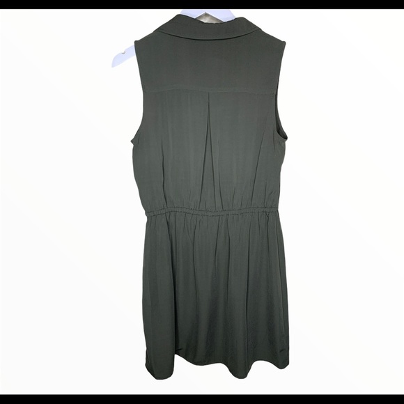 MARIO SERRANI Utility Sleeveless Dress With Tie Waist Olive Green Size Medium - Picture 5 of 7